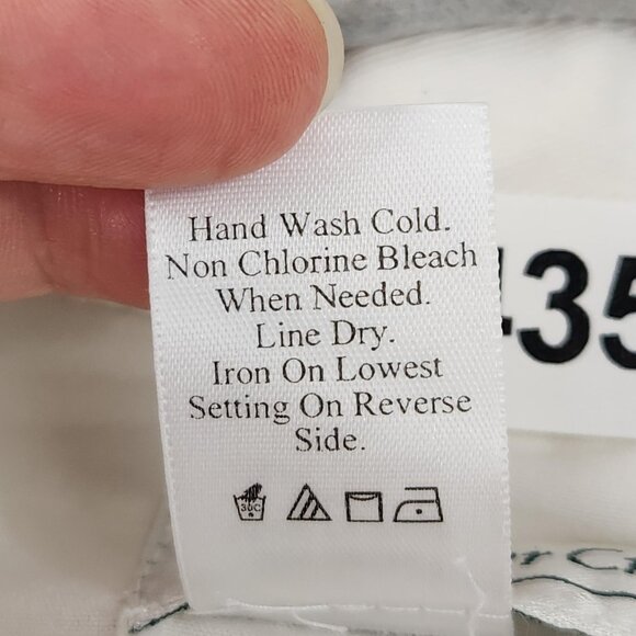 Coldwater Creek Jacket Womens Medium Petite White Embroidered Floral Button Up - Picture 9 of 14